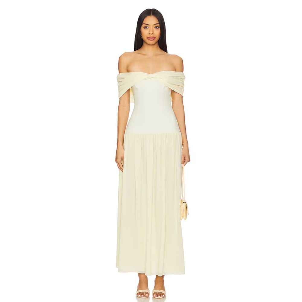 Lovers and Friends Blake Maxi Dress in Butter Yellow Size Medium NWT READ